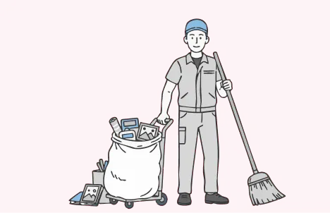 片付け業者様のイラスト